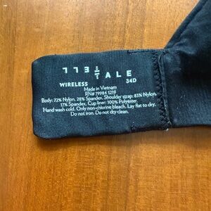 Black Wireless Bra 34D tell tale